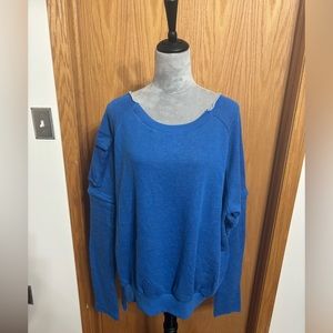TOV Los Angeles Women’s Blue Sweater With Convertible Sleeves Size 42